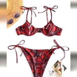 NWT Zaful snake skin bikini